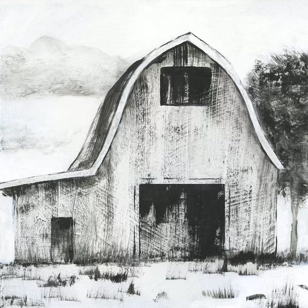 Nan: Black & White Barn II by Nan