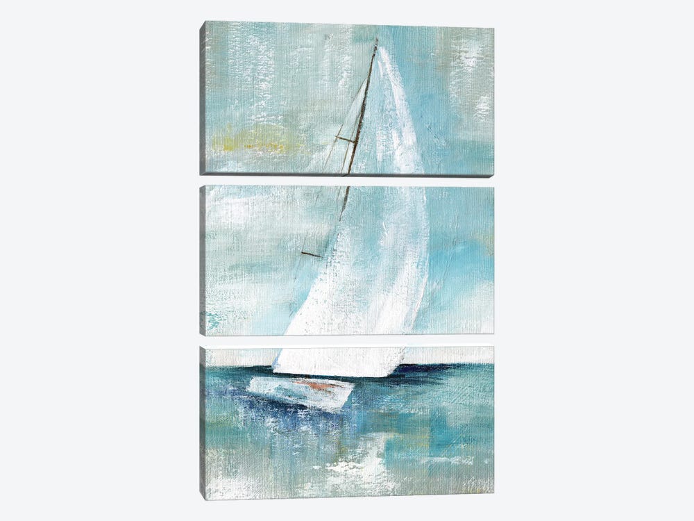 Come Sailing I by Nan 3-piece Canvas Print