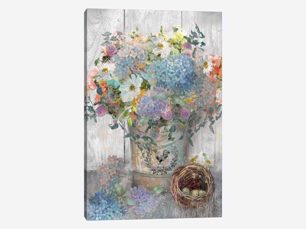 Bucket Of Flowers I by Nan 1-piece Art Print