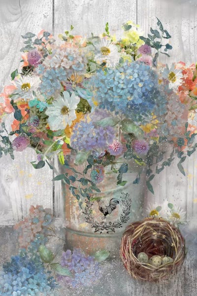 Nan: Bucket Of Flowers I by Nan