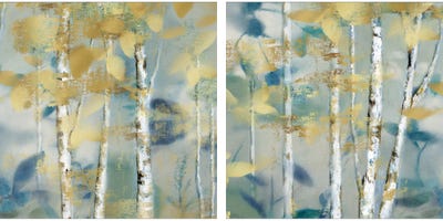 Gilded Forest Detail Diptych