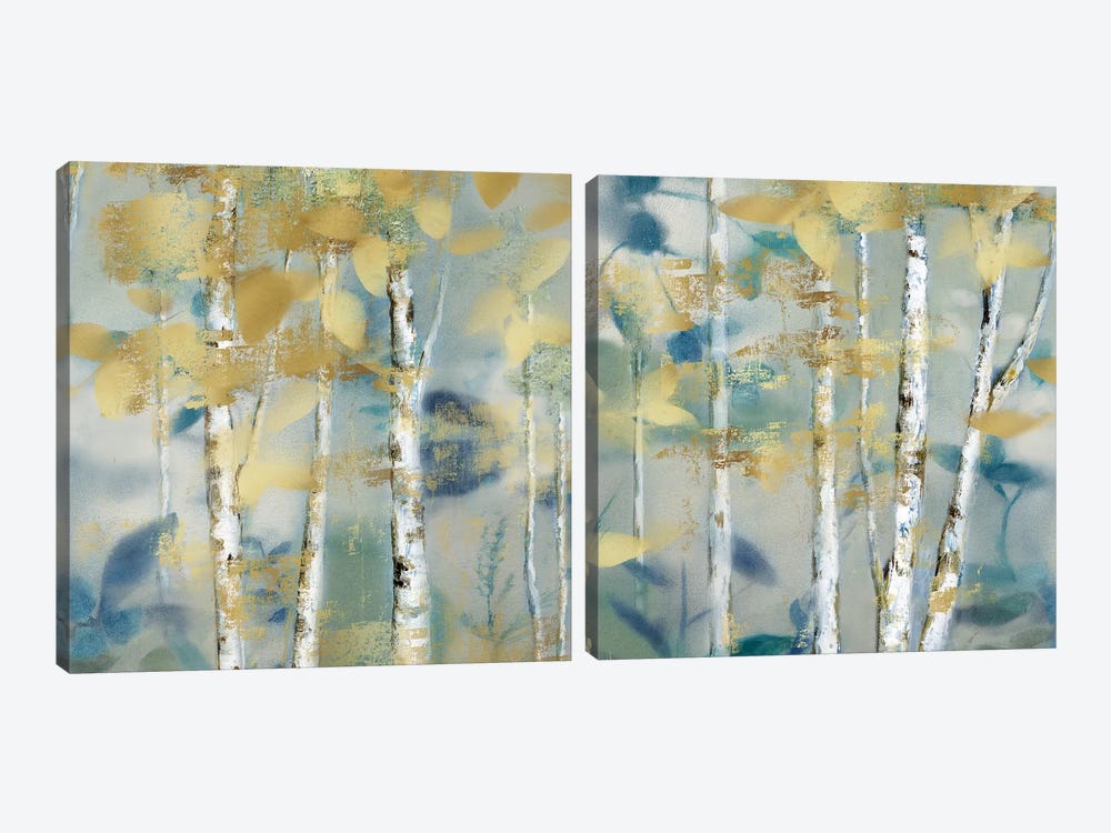 Gilded Forest Detail Diptych by Nan 2-piece Canvas Art Print