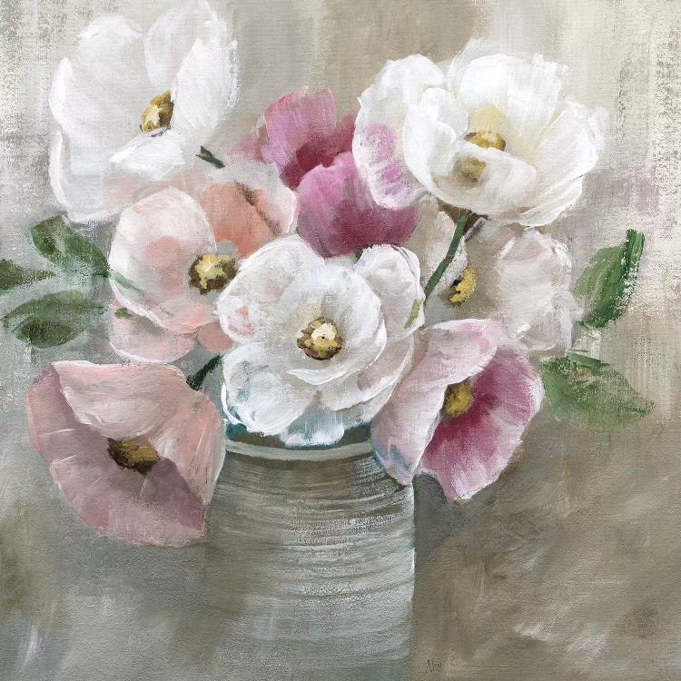 Blooming and Blushing by Nan wall art