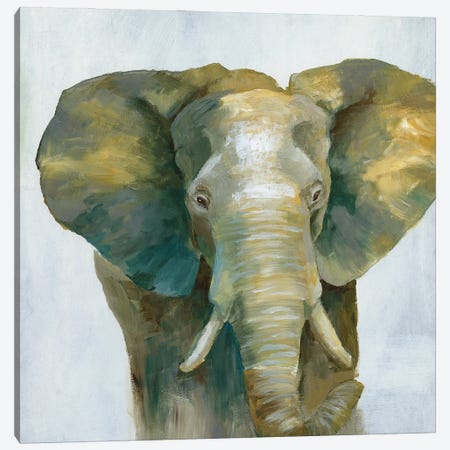 Jade Elephant Canvas Print #NAN332} by Nan Canvas Artwork