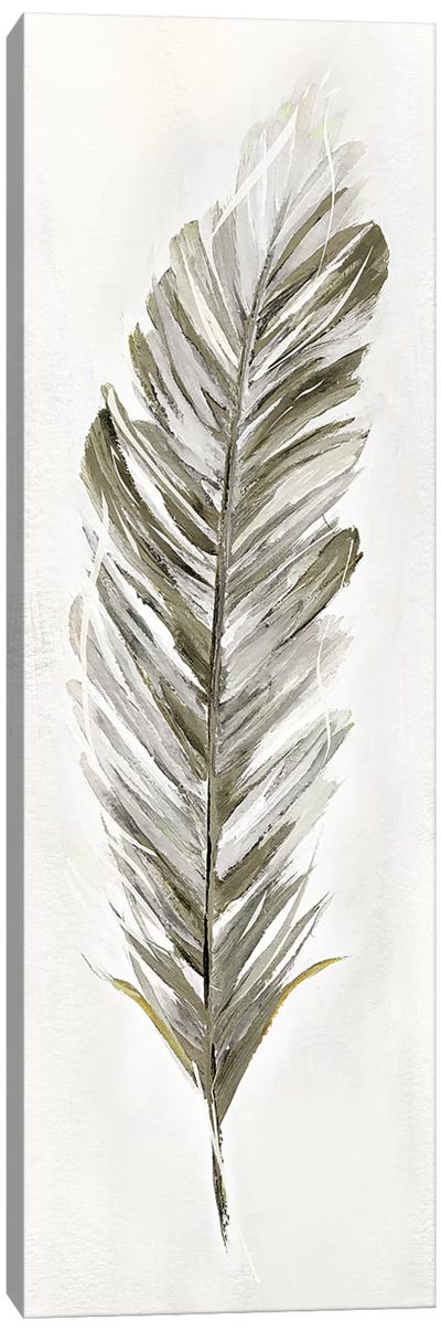 Plume Neutral I Canvas Art Print - Feather Art