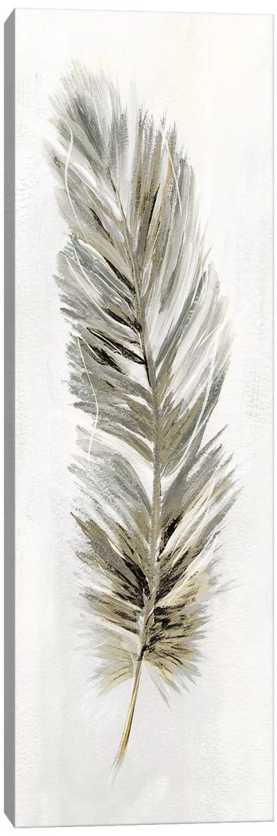 Plume Neutral II Canvas Art Print - Feather Art