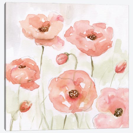 Spring Poppies I Canvas Print #NAN353} by Nan Canvas Wall Art