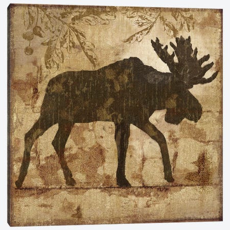 Country Moose Canvas Print #NAN386} by Nan Canvas Art