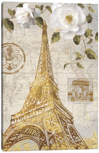 Le Jardin Eiffel Canvas Art Print - French Country Décor
