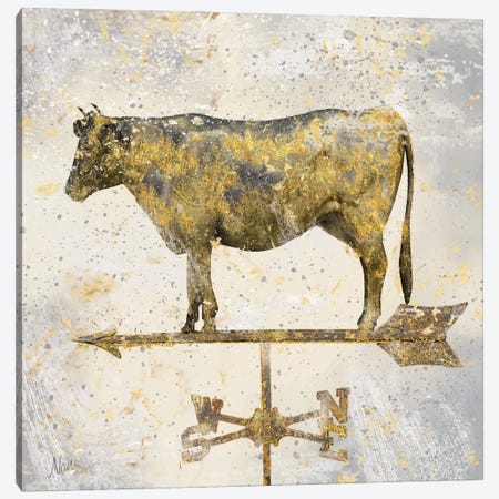 Americana Cow Canvas Print #NAN3} by Nan Art Print