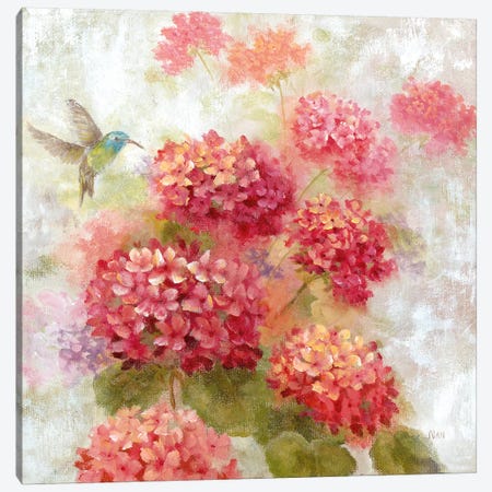 Hummingbird Garden I Canvas Print #NAN408} by Nan Canvas Artwork