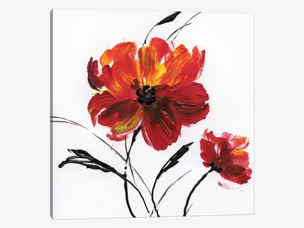 Red Poppy Splash III by Nan 1-piece Canvas Art Print