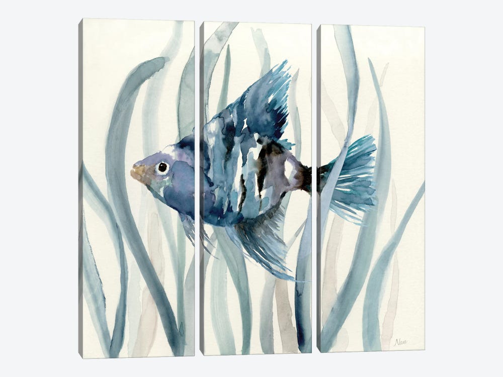 Fish in Seagrass II by Nan 3-piece Canvas Print