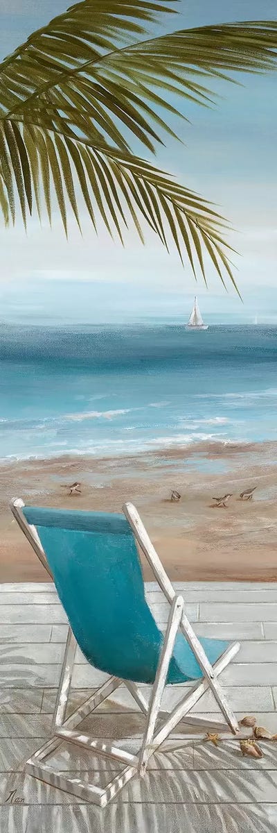 Walk on the Beach I by Nan framed canvas print