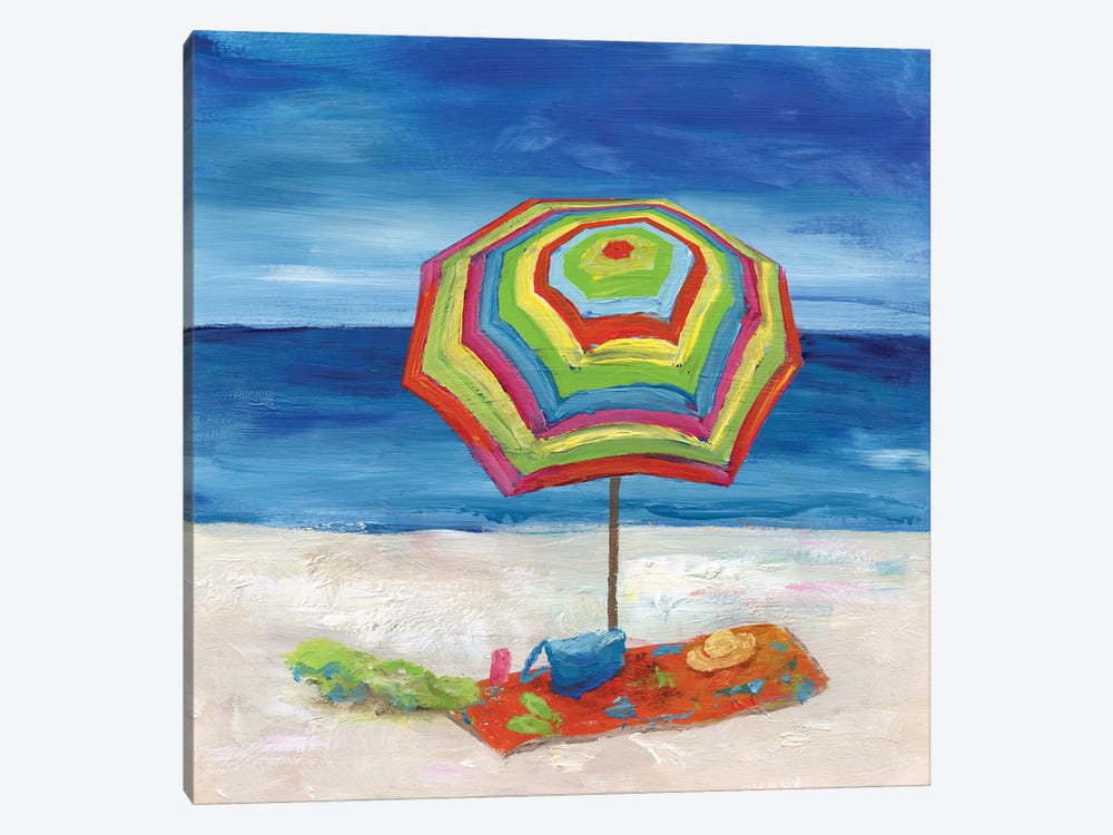Bright Beach Umbrella II by Nan 1-piece Art Print