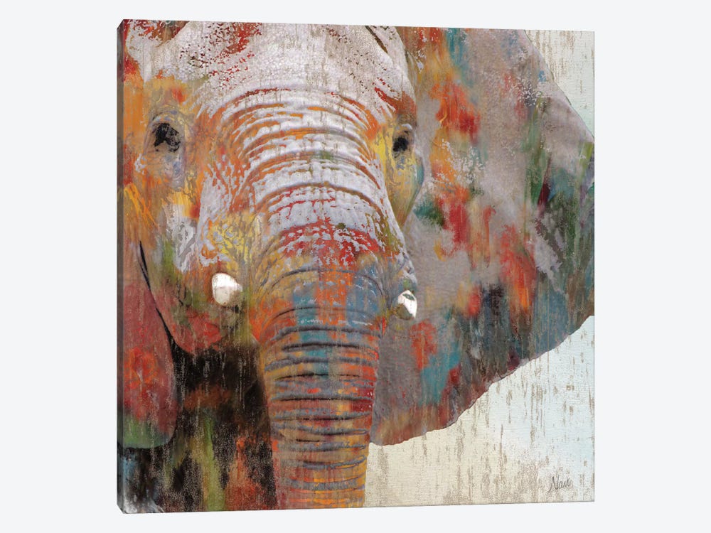 Paint Splash Elephant by Nan 1-piece Canvas Print