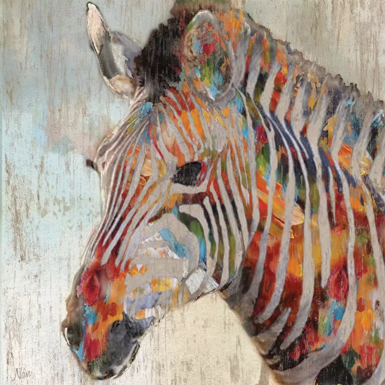 Paint Splash Zebra by Nan wall art