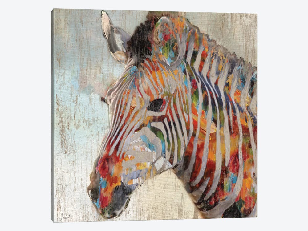 Paint Splash Zebra by Nan 1-piece Canvas Art Print