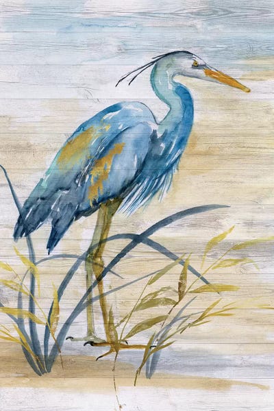 Grandmillenial Decor: Blue Heron I by Nan