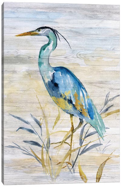 Blue Heron II Canvas Art Print - Beach Lover