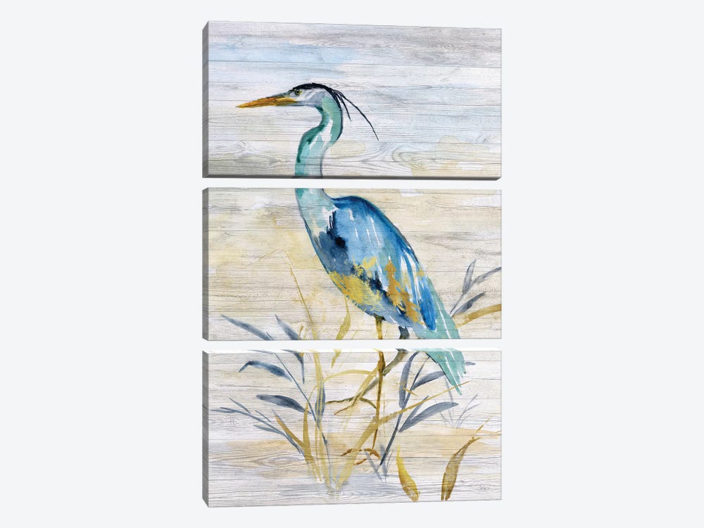 Blue Heron II by Nan 3-piece Canvas Art Print