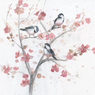 Chickadees in Spring I by Nan canvas print