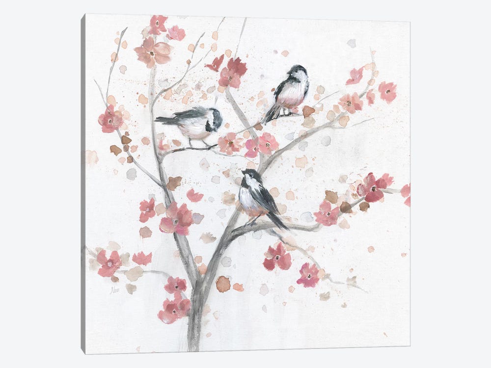 Chickadees in Spring I by Nan 1-piece Canvas Wall Art