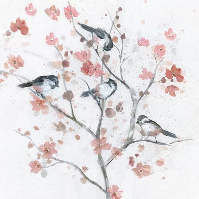 Chickadees in Spring II by Nan art print