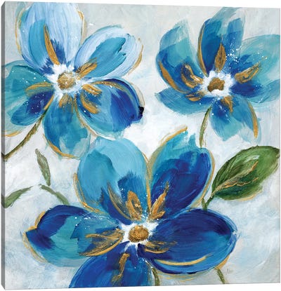 Flowering Blues I Canvas Art Print - Nan