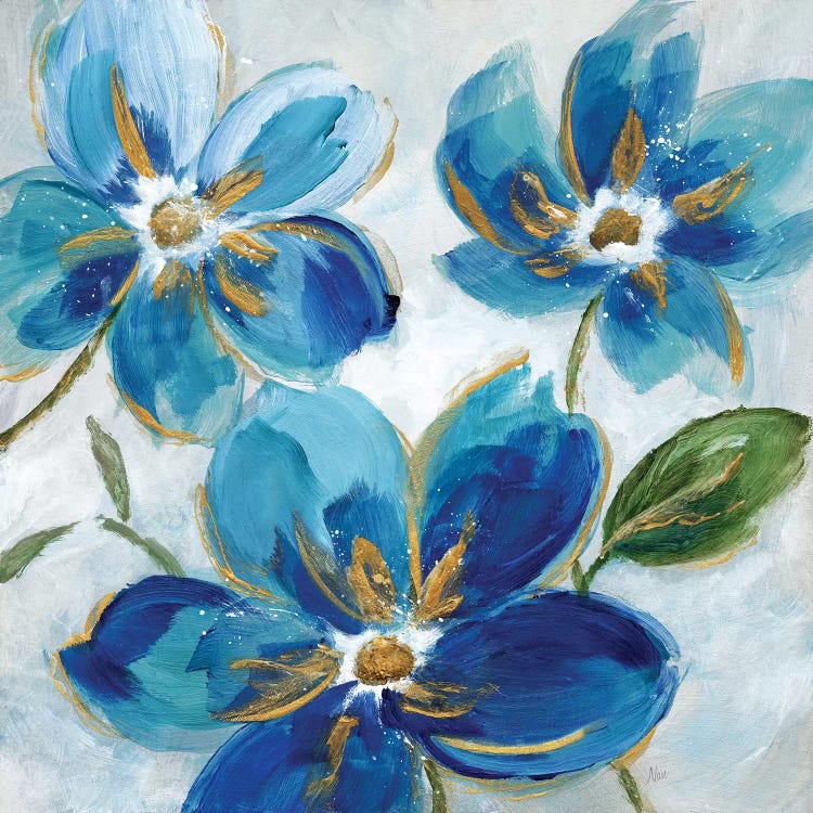 Flowering Blues I by Nan wall art