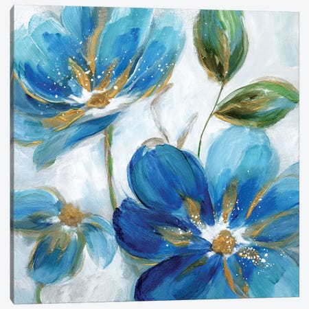 Flowering Blues II Canvas Print #NAN513} by Nan Canvas Wall Art