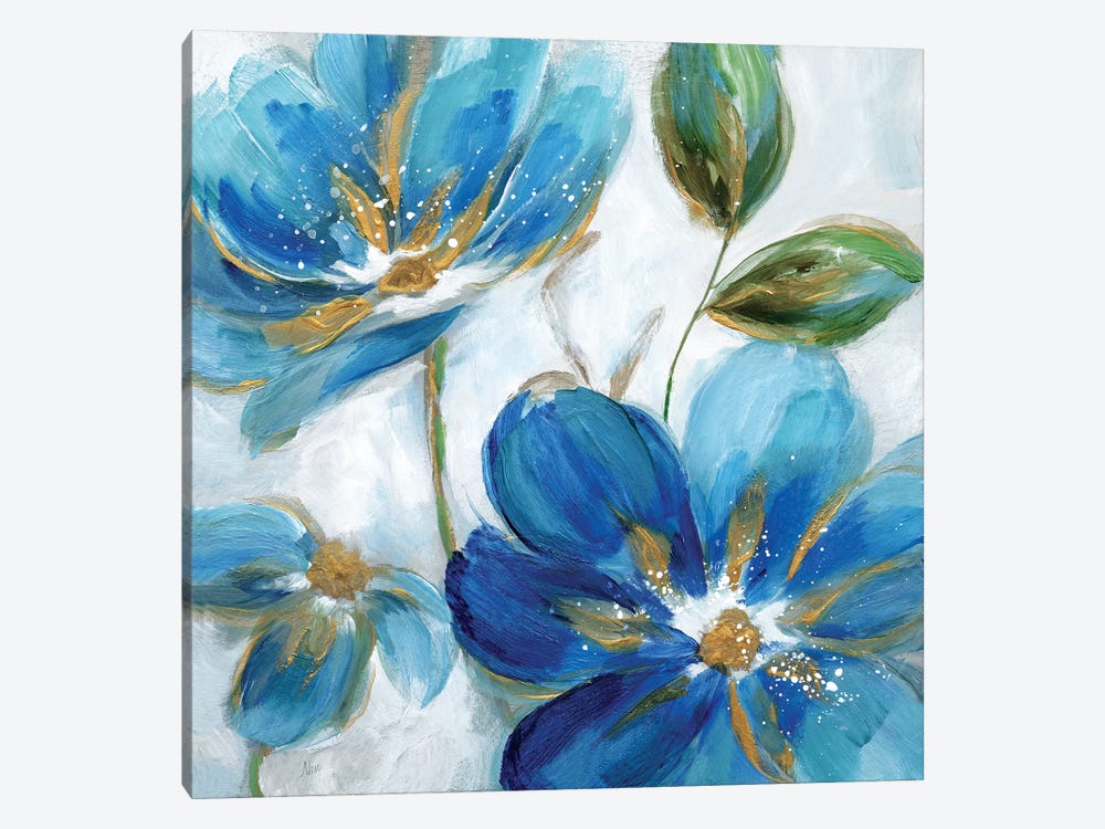 Flowering Blues II by Nan 1-piece Canvas Art