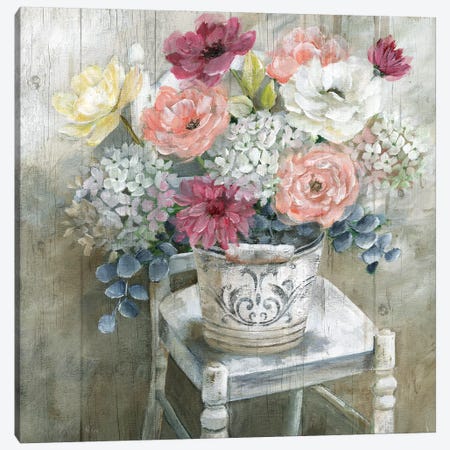 Quaint Cottage Bouquet Canvas Print #NAN519} by Nan Canvas Art