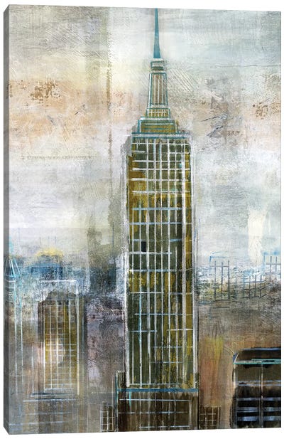 City Contrast Canvas Art Print - Chrysler Building