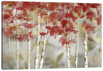 Autumn Forest Canvas Art Print - Birch Tree Art