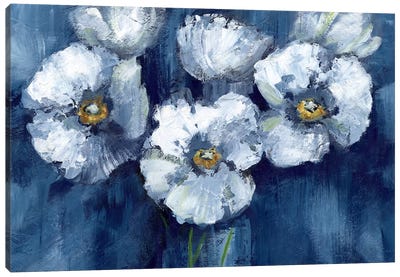 Blooming Poppies Canvas Art Print - Poppy Art