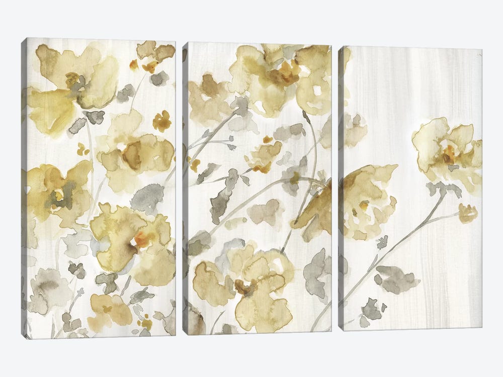 Blooming Neutral by Nan 3-piece Canvas Print