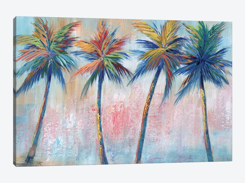 Color Pop Palms 1-piece Canvas Print