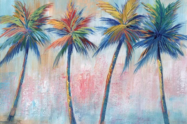 Large Floral & Botanical Art - Canvas Prints: Color Pop Palms by Nan