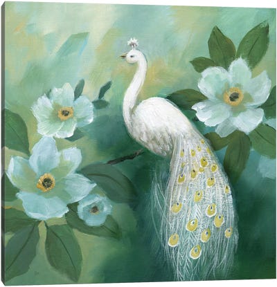 Proud Peacock Canvas Art Print - Peacock Art