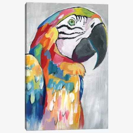 Vibrant Parrot Canvas Print #NAN581} by Nan Canvas Print