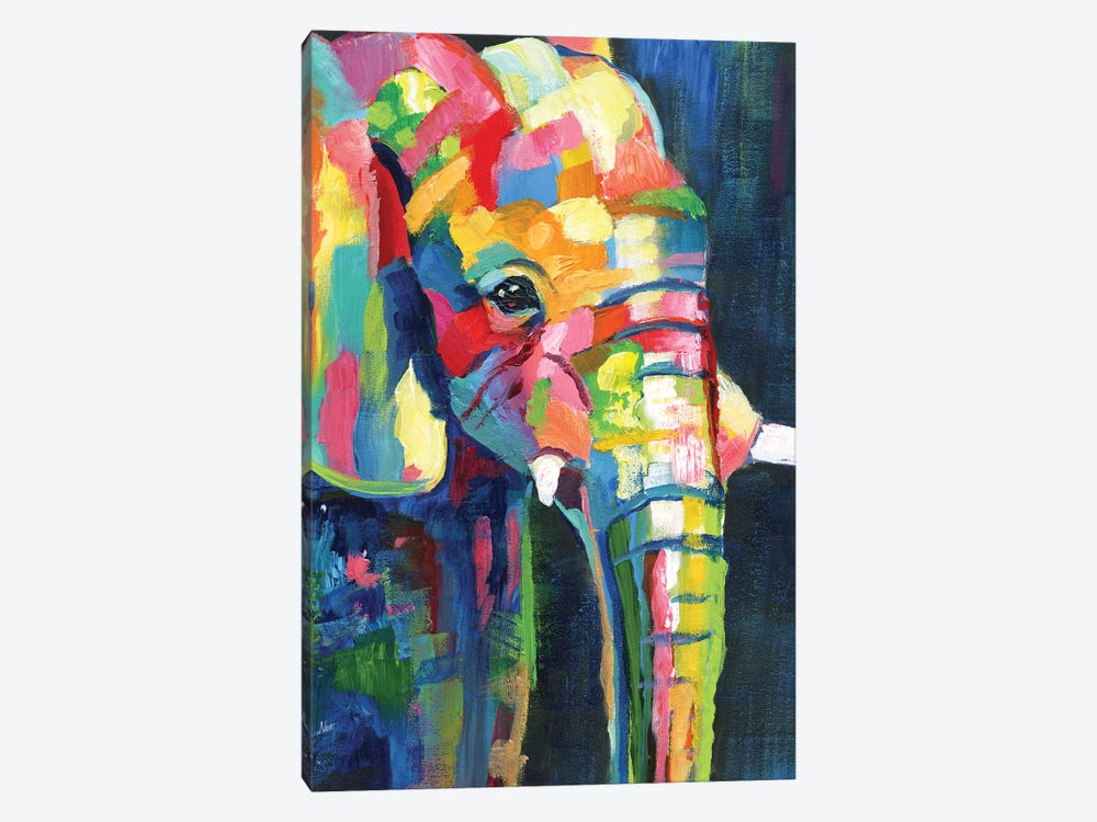 Vibrant Elephant by Nan 1-piece Canvas Print