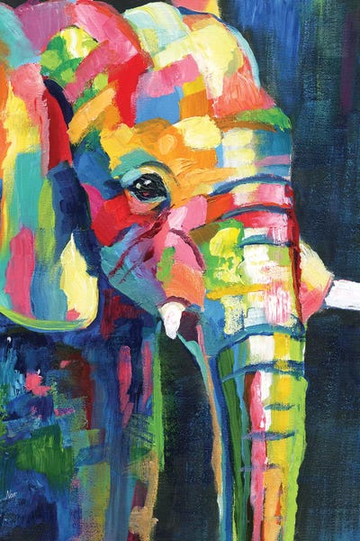 Elephants: Vibrant Elephant by Nan