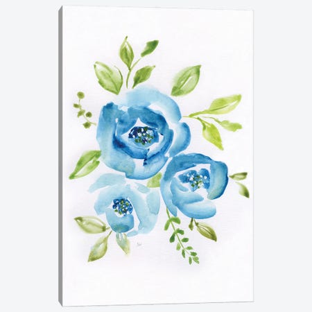 Blue Morning Bouquet II Canvas Print #NAN593} by Nan Canvas Art