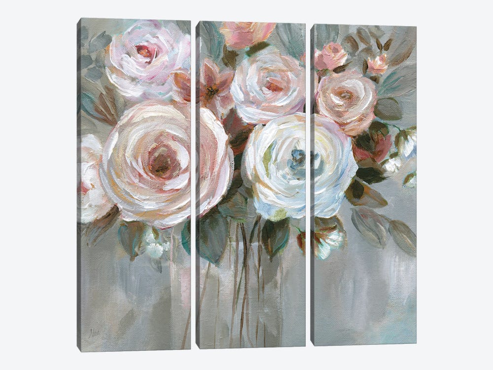 Bouquet in Blush by Nan 3-piece Canvas Print