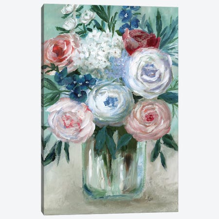 Chalk Pastel Bouquet Canvas Print #NAN595} by Nan Art Print