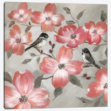 Chickadee Spring I Canvas Print #NAN596} by Nan Art Print