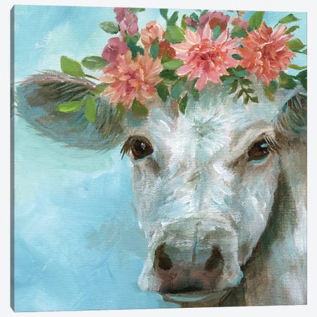 Happy Bessie Canvas Print #NAN603} by Nan Canvas Art