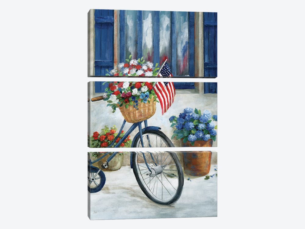Patriot Bike II by Nan 3-piece Canvas Print