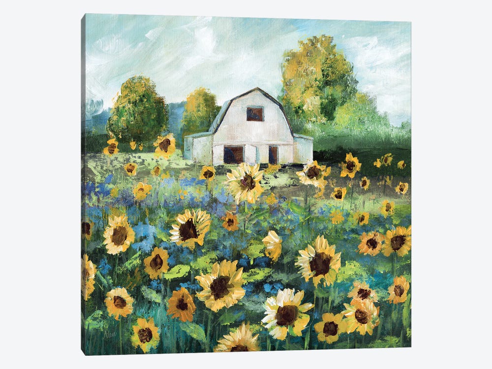 Sunflower Barn by Nan 1-piece Canvas Artwork